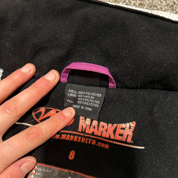 Purple ski jacket women’s size 8 - Marker brand very warm - Picture 3 of 3